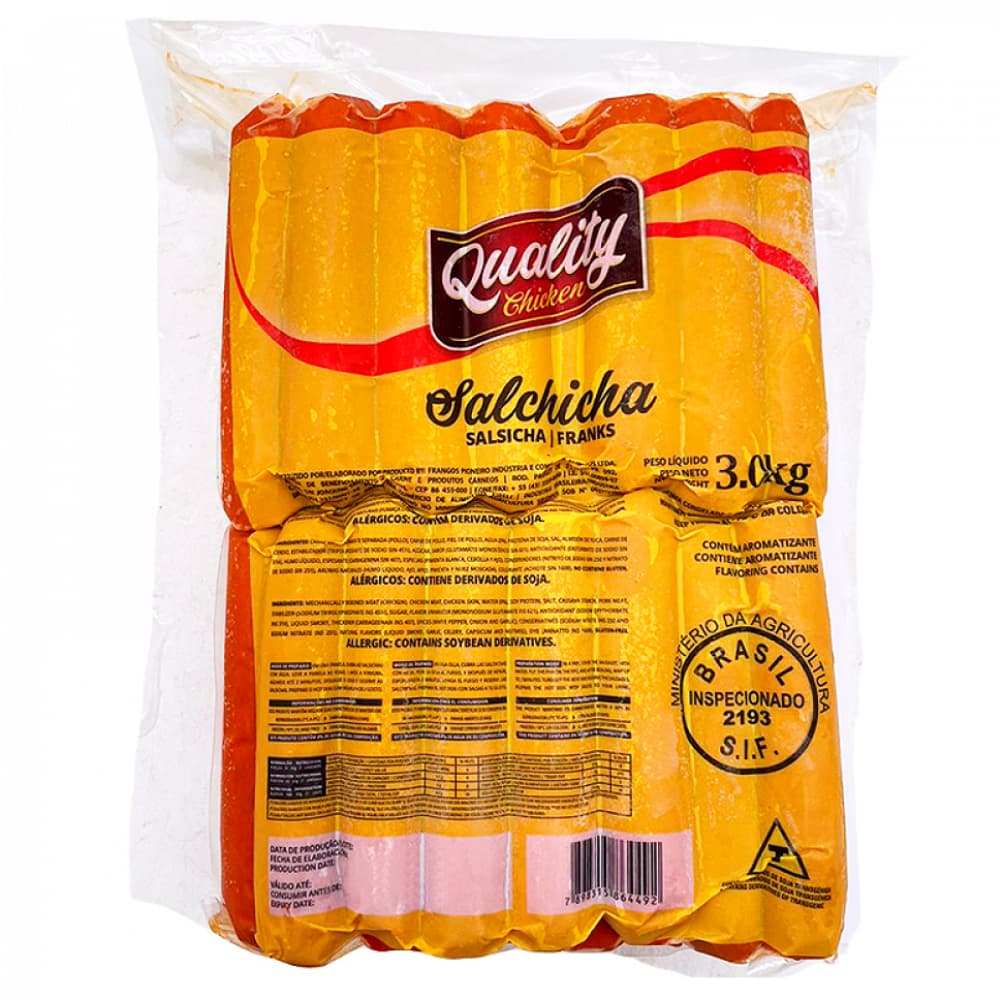 Salchichas de pollo Quality Chicken (3 kg / 6.61 lb) - Miniatura 4