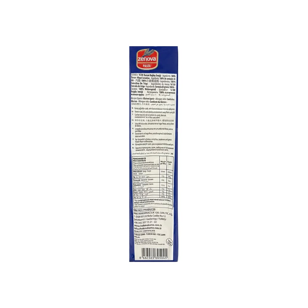 Espaguetis Zenova (500 g / 1.10 lb) - Miniatura 2