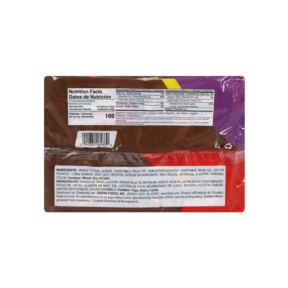 Galletas de chocolate rellenas con crema sabor a vainilla Carnaval Goya (2 x 403 g/ 14.2 oz) - Miniatura 2