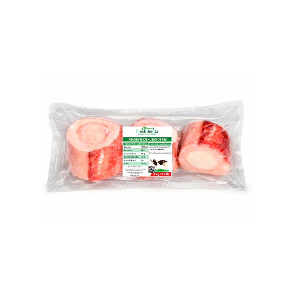Recortes de hueso de res FreshBenita (1 kg / 2.2 lb) - Miniatura 1
