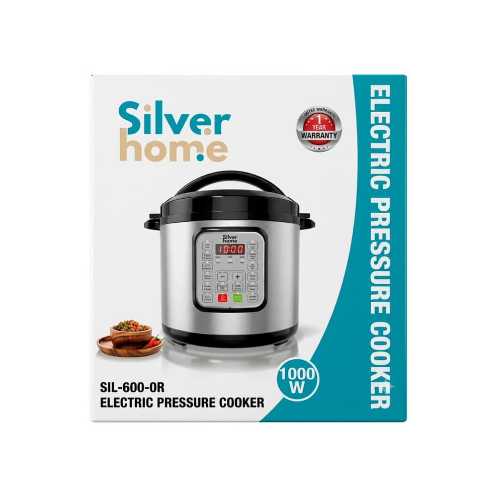 Olla a presión eléctrica multifuncional 6 L Silver Home SIL-600-OR - Miniatura 3