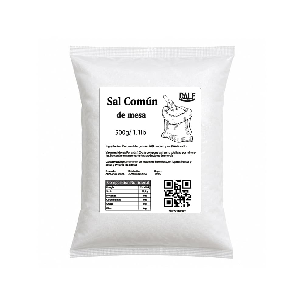 Sal común de mesa Dale (500 g / 1.1 lb) - Miniatura 1