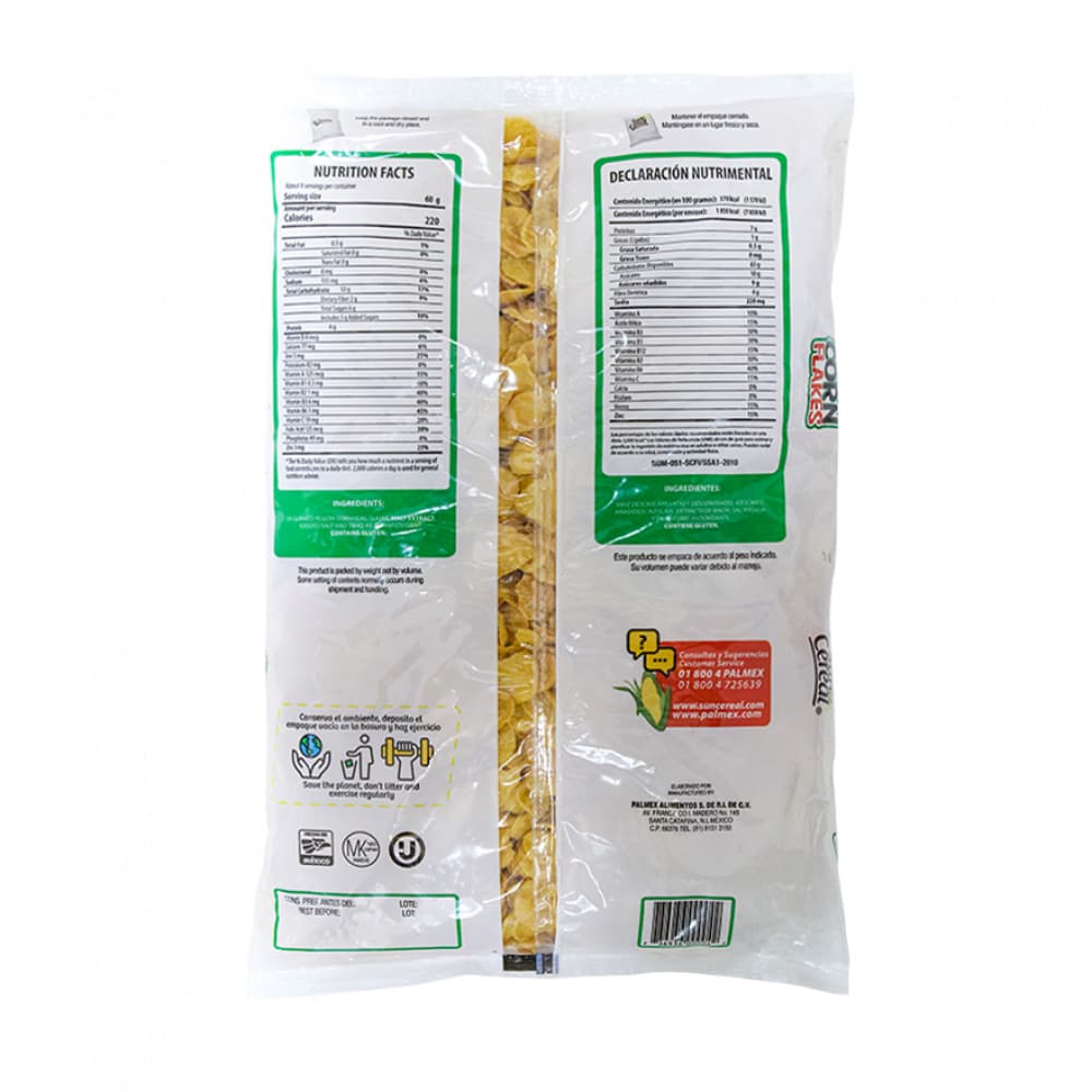 Cereal de hojuelas de maíz Sun Cereal (500 g / 1.1 lb) - Miniatura 2