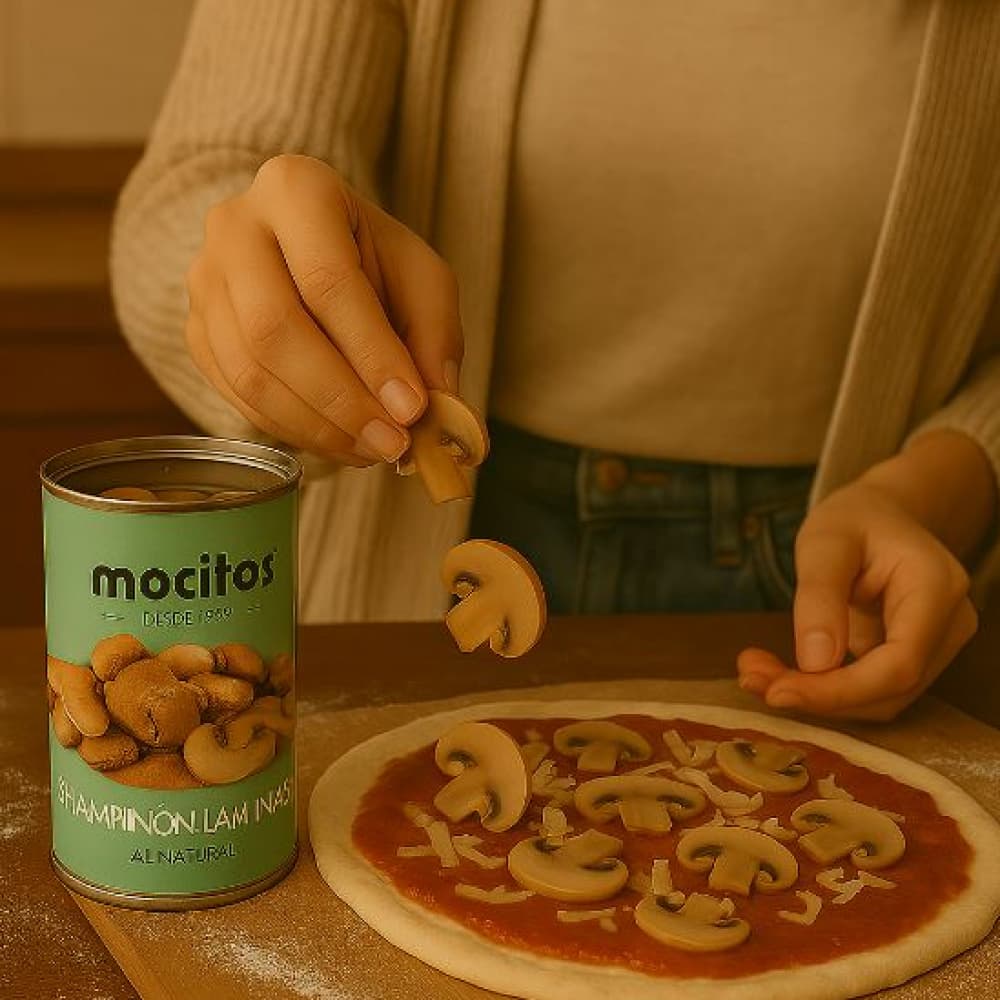 Champiñón laminado al natural Mocitos (350 g / 12.34 oz) - Miniatura 4
