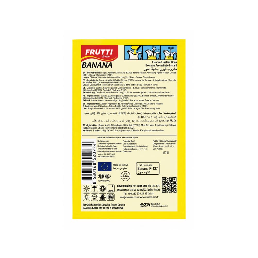 Refresco instantáneo sabor plátano Frutti Dream (10 g) - Miniatura 2