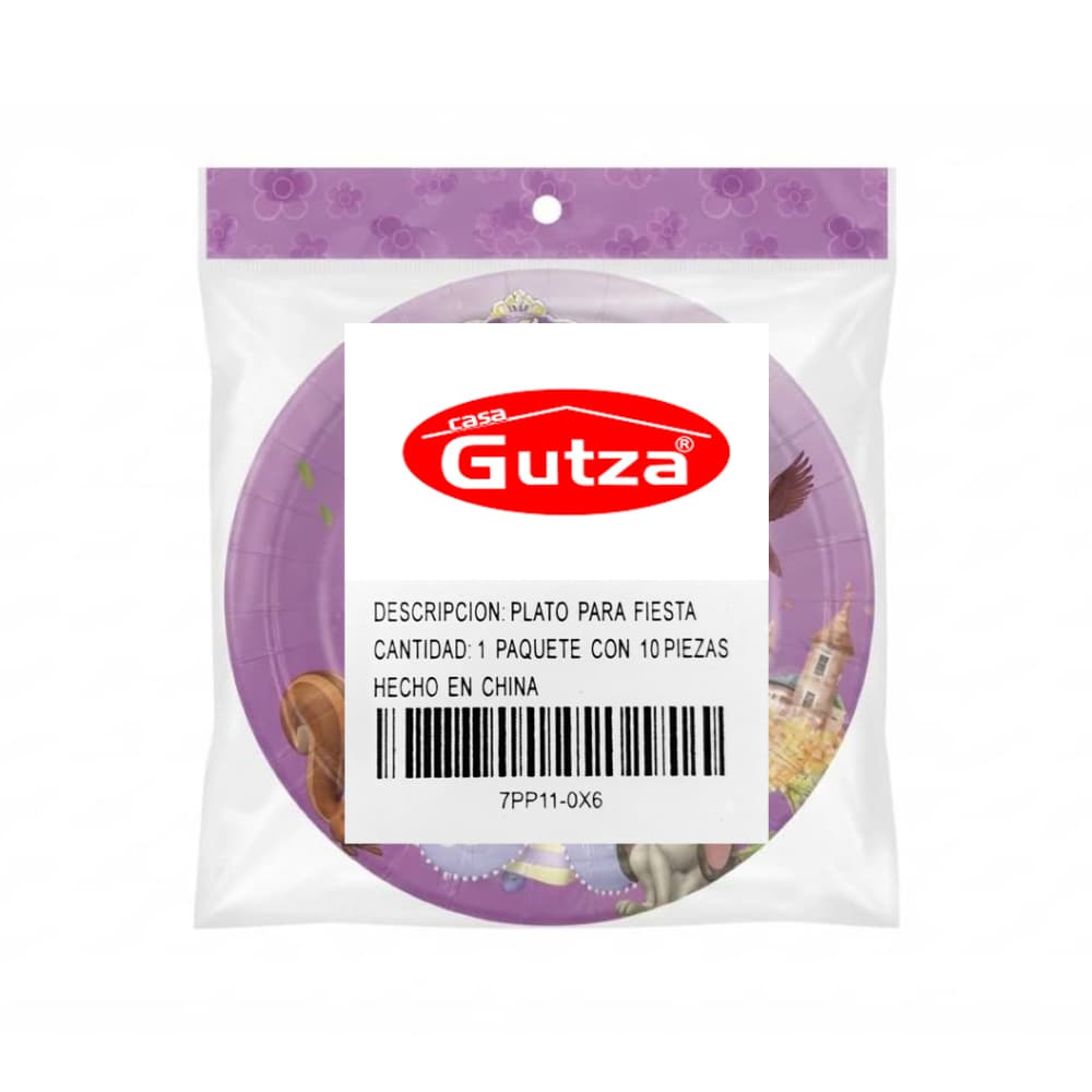 Juego de platos desechables con temática de la princesa Sofía Gutza (10 U) - Miniatura 3