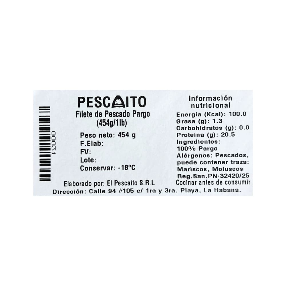 Filete de pescado pargo Pescaito (454 g / 1 lb) - Miniatura 4