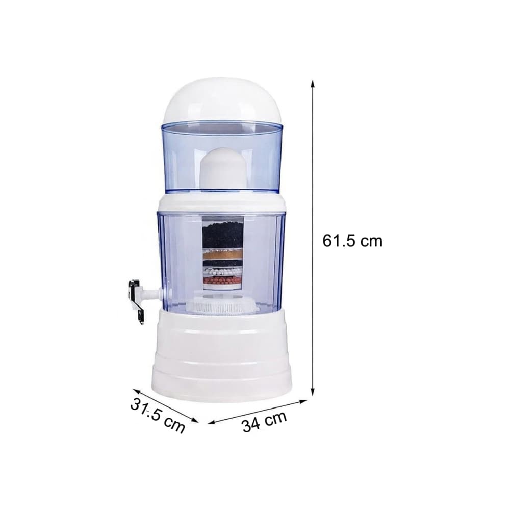 Purificador de agua por gravedad transparente de 16 L TATO KL208 - Miniatura 2