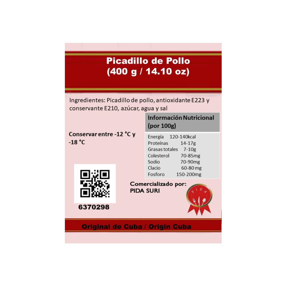 Picadillo de pollo Pida (400 g / 14.10 oz) - Miniatura 2