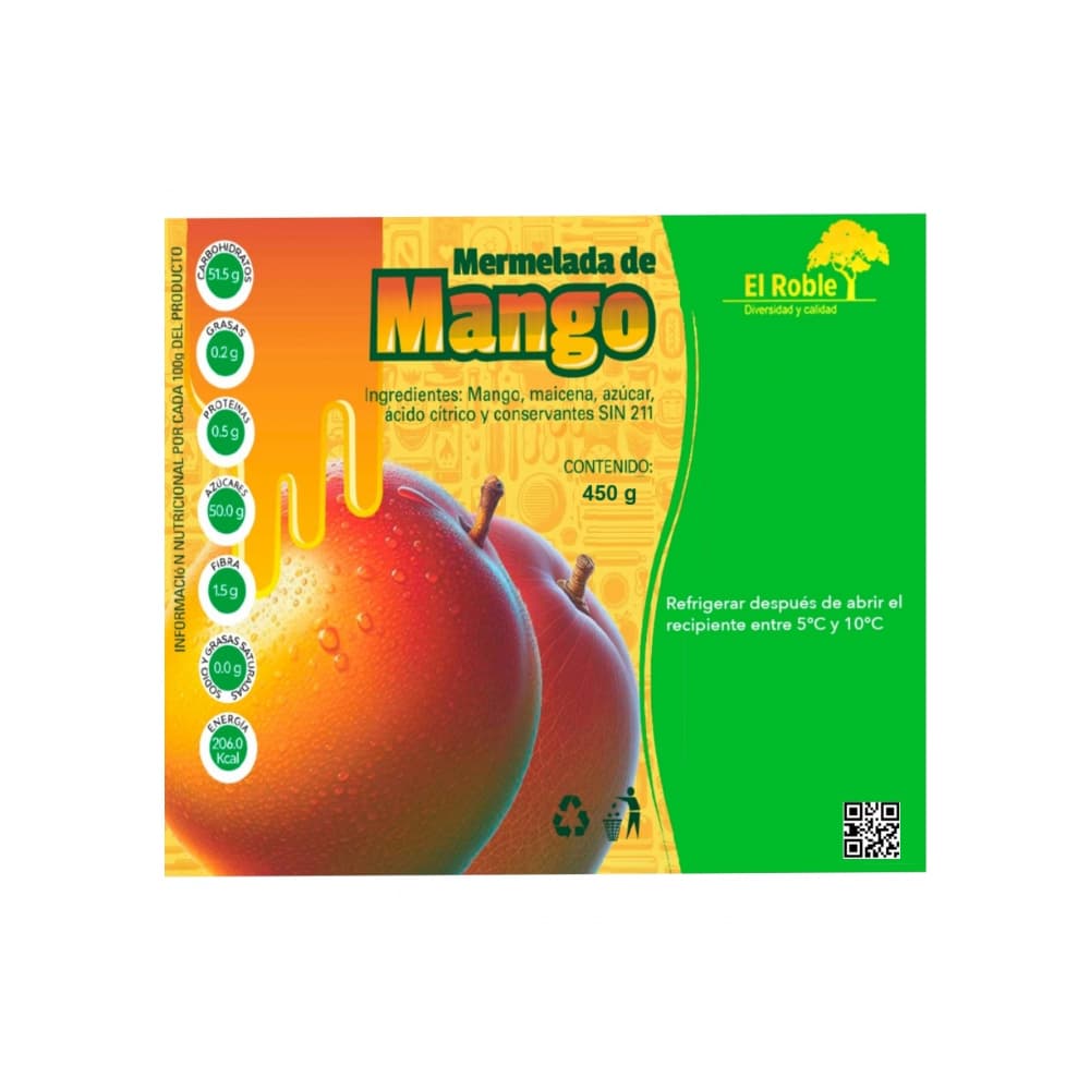 Mermelada de mango El Roble (450 g / 15.87 oz) - Miniatura 3