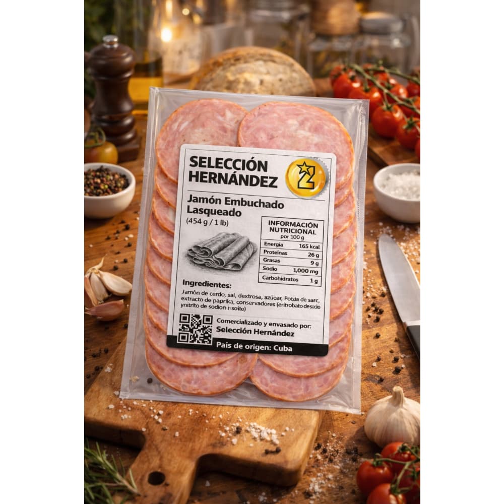Jamón embuchado lasqueado Selección Hernández (454 g / 1 lb) - Miniatura 4