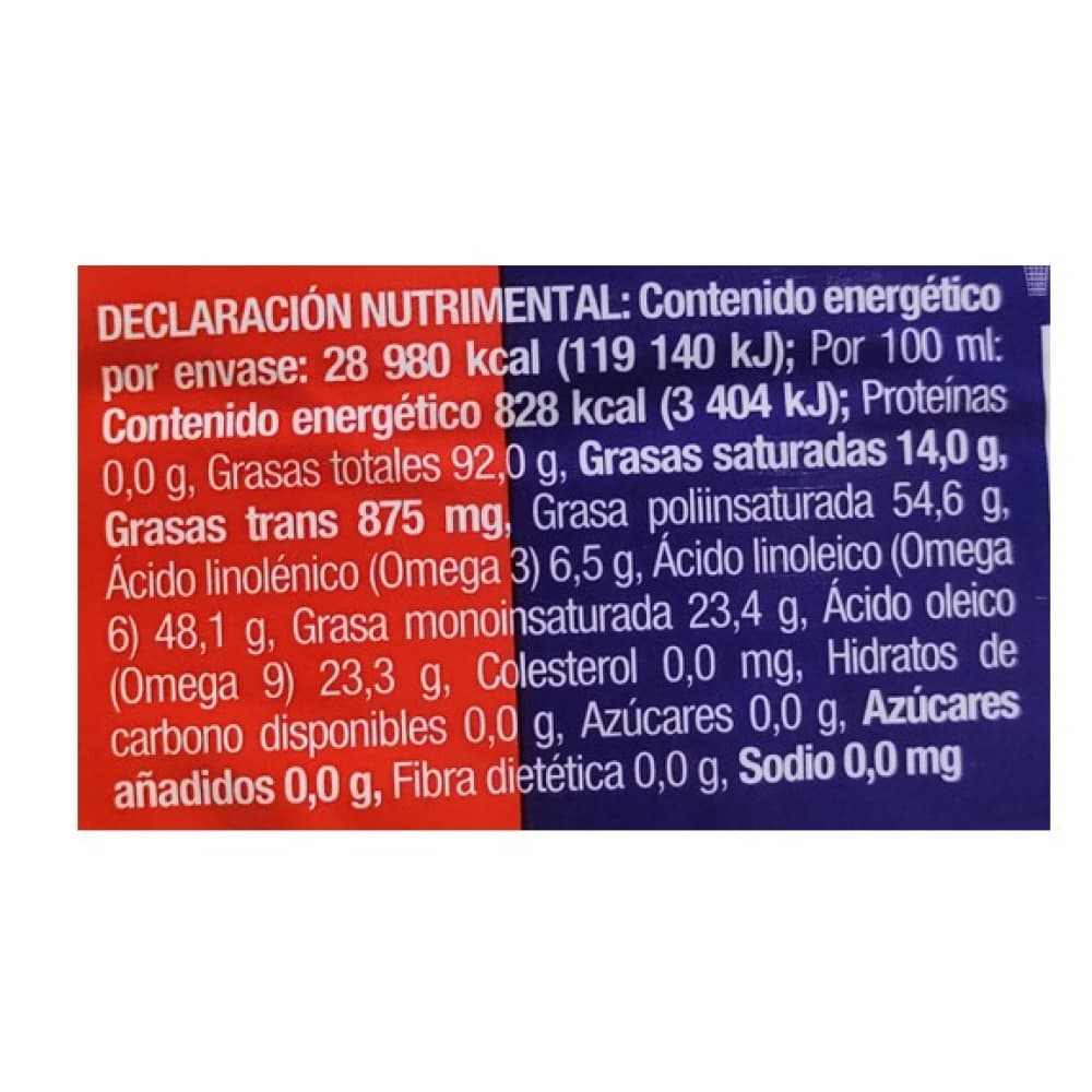 Aceite puro de soya Sarita (4 x 3.5 L) - Miniatura 2