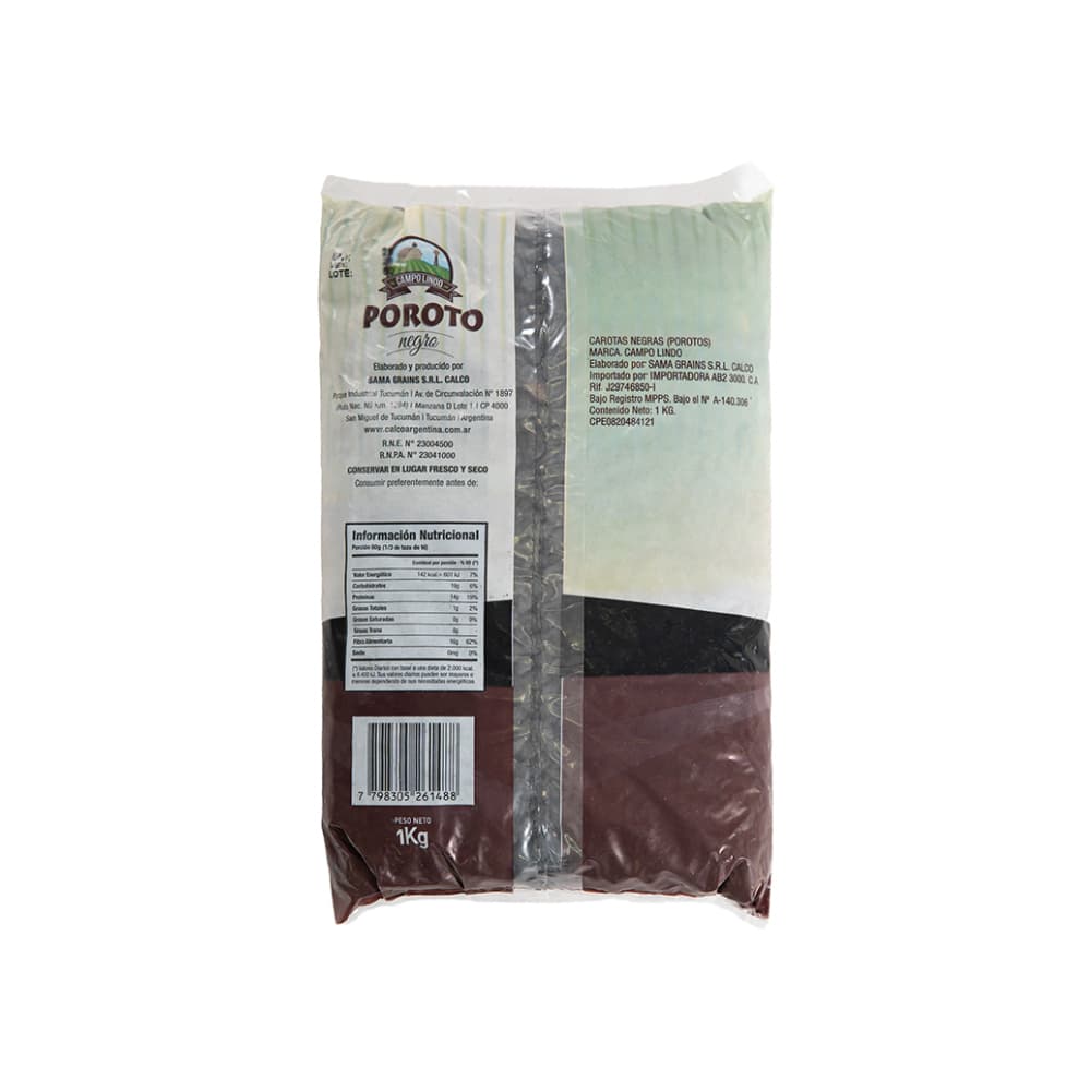 Frijoles negros Campo Lindo (4 x 1 kg / 2.2 lb) - Miniatura 3