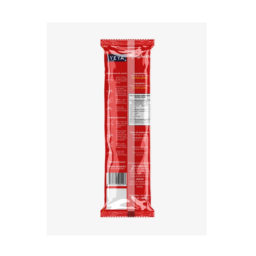 Espaguetis YEYA (10 x 400 g / 14.1 oz) - Miniatura 2