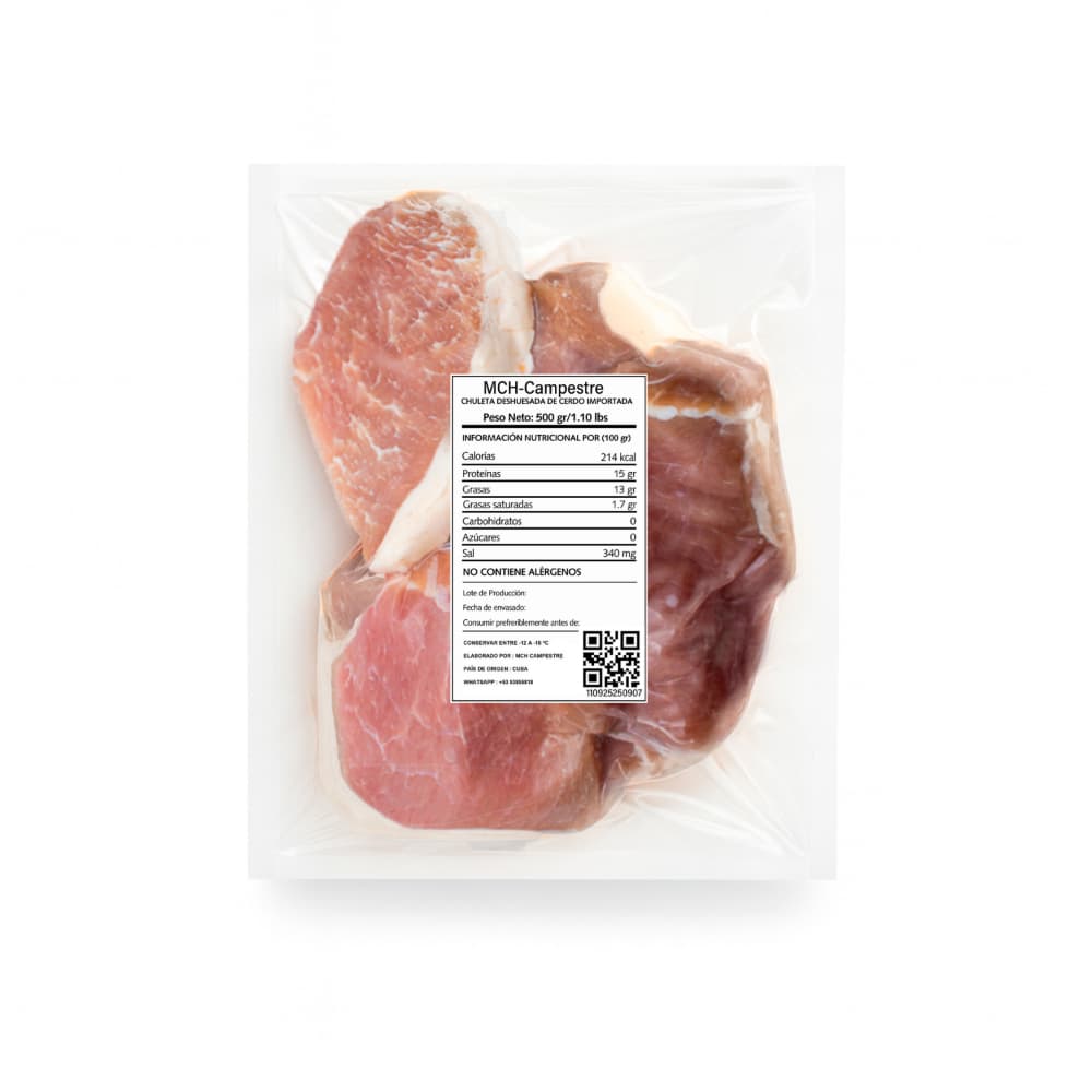 Chuleta de cerdo importada MCH-Campestre (500 g / 1.10 lb) - Imagen 1