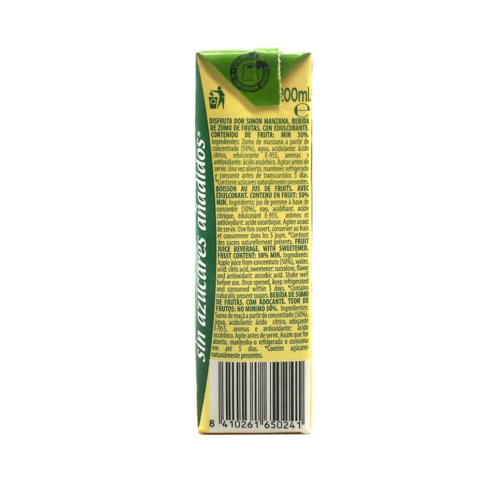 Jugo de manzana Don Simon (6 x 200 ml) - Miniatura 3