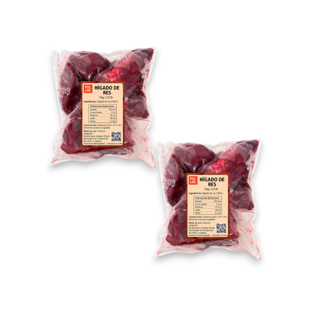Hígado de res Brown Packing (2 x 1 kg / 2.2 lb) - Imagen 1