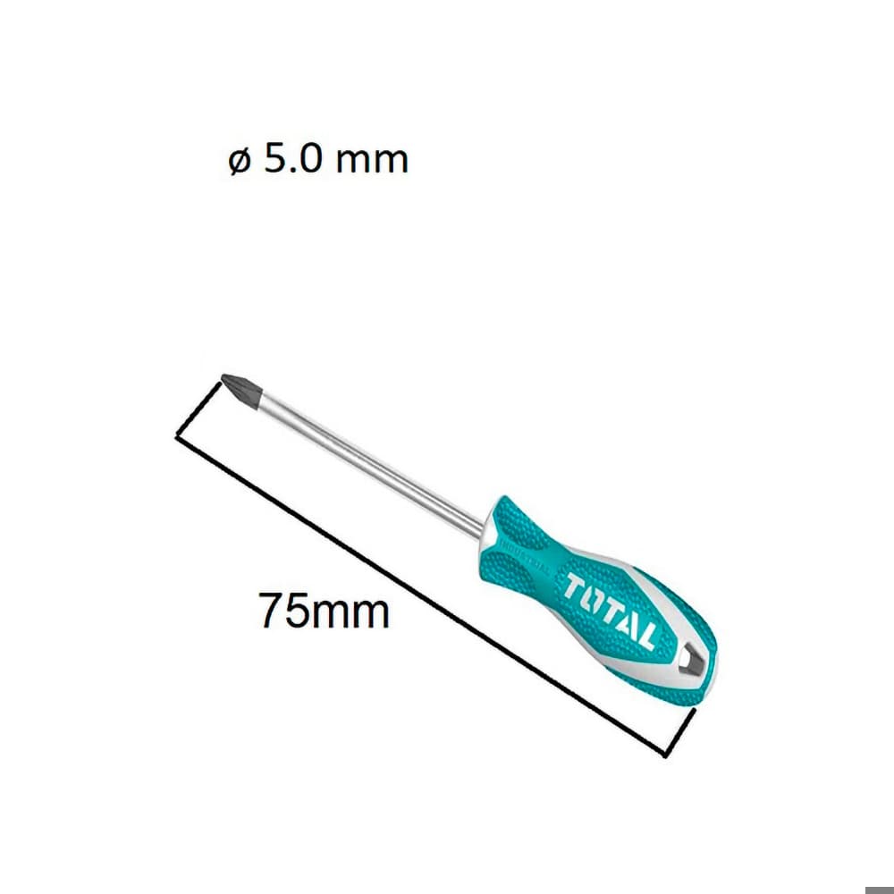 Destornillador de estrías PH1 x 75 mm Total Tools THT26PH1075 - Miniatura 4