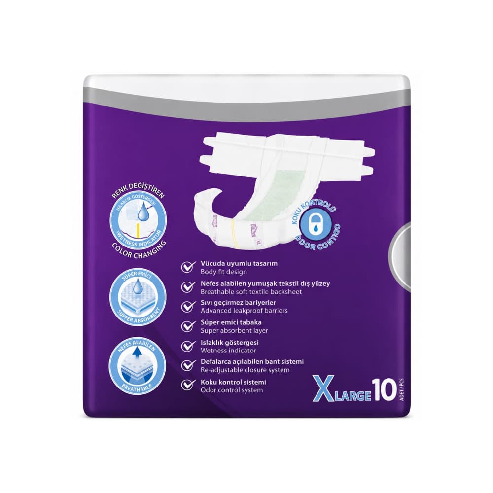 Pañales desechables para adultos talla XL Dr.Pedical (10 U) - Miniatura 2
