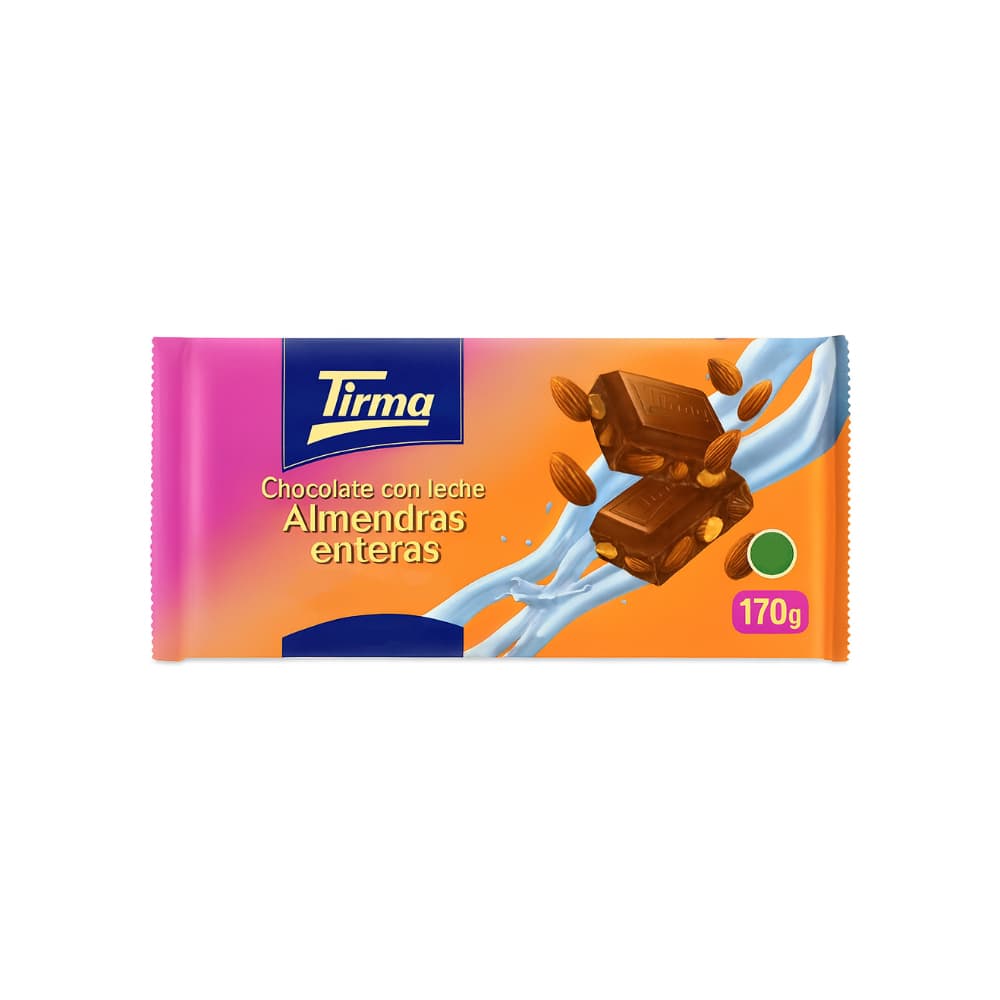 Chocolate con leche y almendras enteras Tirma (170 g / 5.9 oz) - Imagen 1