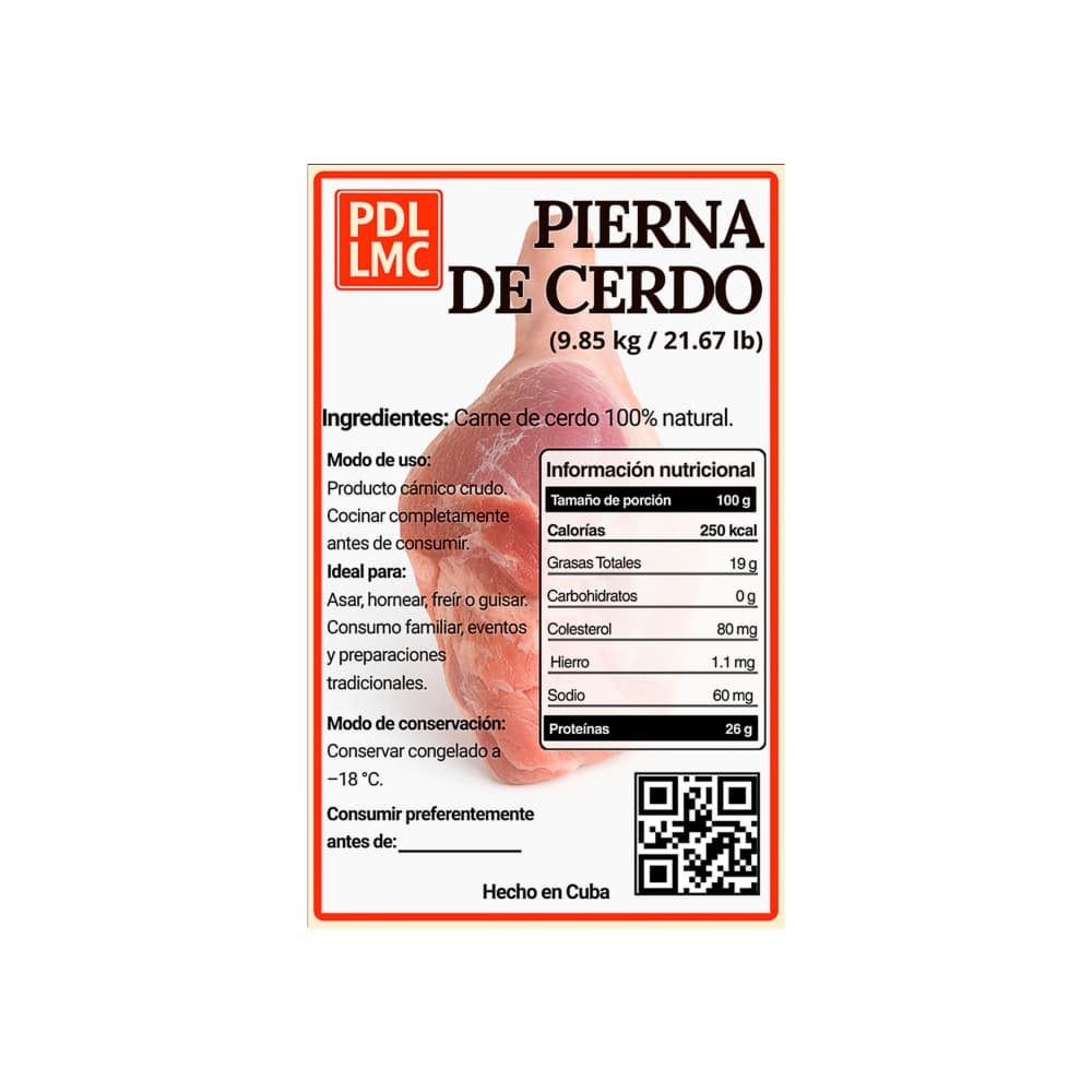 Pierna de cerdo PDL LMC (9.85 kg / 21.67 lb) - Miniatura 3
