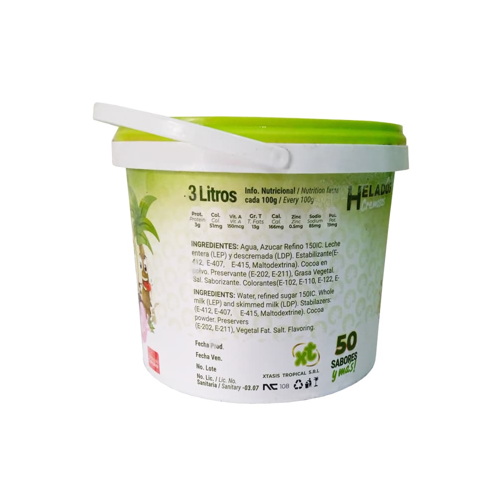 Helado cremoso sabor mantecado Xtasis Tropical (3 L) - Miniatura 3