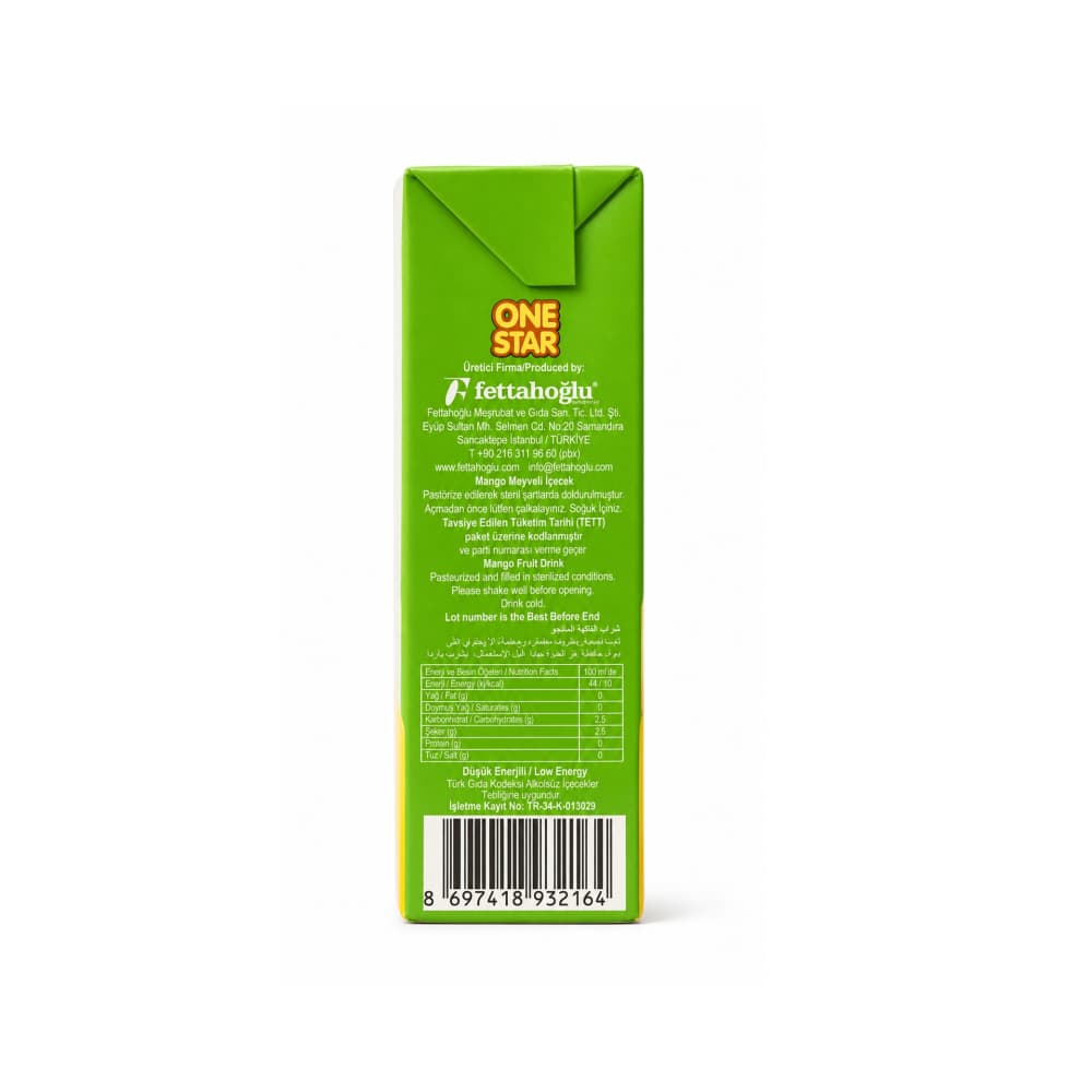 Caja de jugo de frutas sabor mango One Star (27 x 200 ml) - Miniatura 4