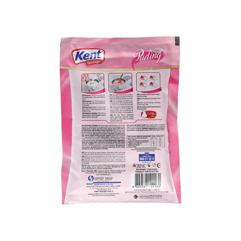 Natilla sabor fresa Kent boringer (125 g / 5.18 oz) - Miniatura 2