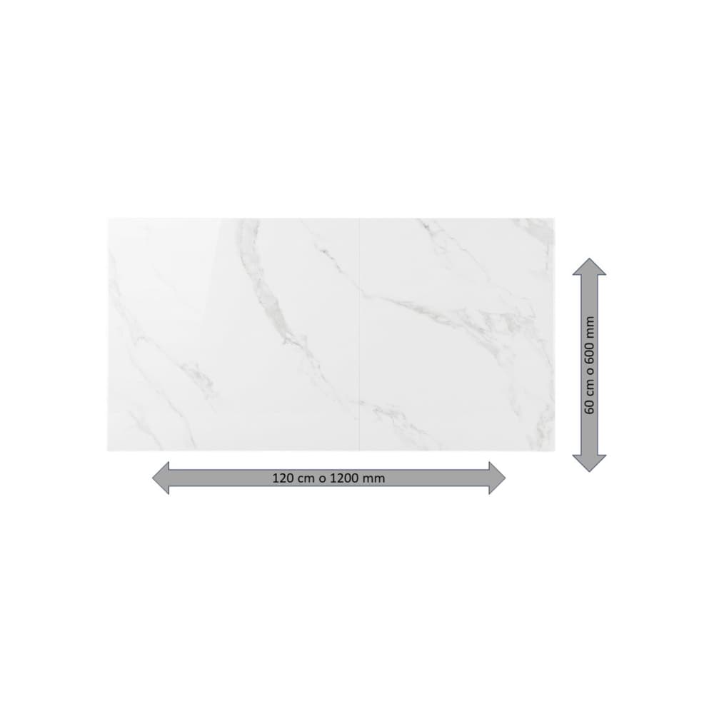Losas de cerámica Mármol Carrara pulido Bluetone (2 U x 600 mm x 1200 mm) - Miniatura 3