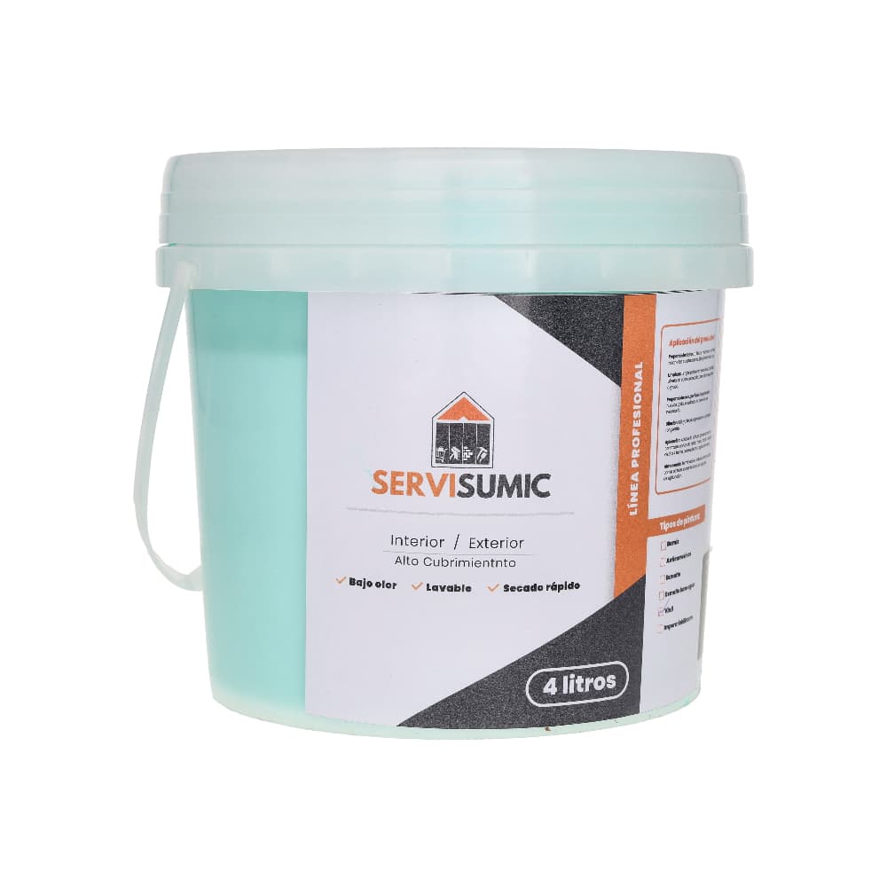 Pintura de vinil color verde SERVISUMIC (4 L) - Miniatura 1