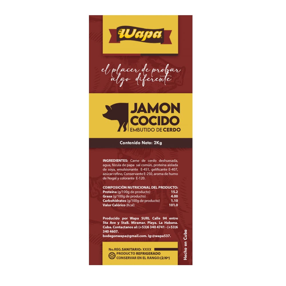 Jamón cocido Wapa (2 kg / 4.4 lb) - Miniatura 2