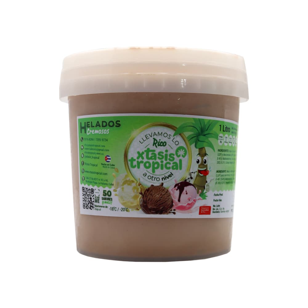 Helado cremoso sabor chocolate bombón Xtasis Tropical (1 L) - Imagen 1