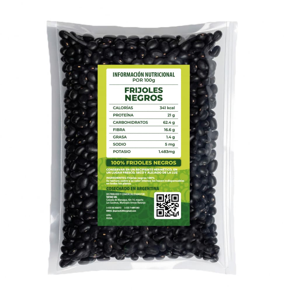 Frijoles negros Campo Vivo (1 kg / 2.2 lb) - Miniatura 3