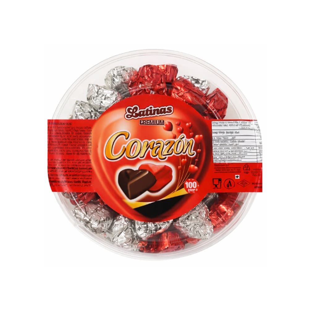 Corazón de chocolate relleno de crema con sabor a avellana Latinas (1000 g / 35.27 oz) - Miniatura 2