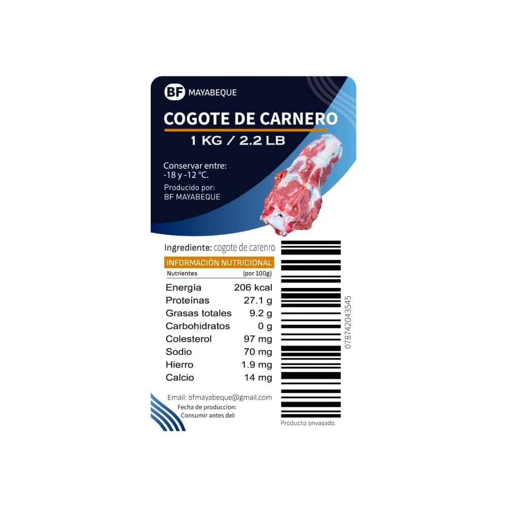 Cogote de carnero BF Mayabeque (1 kg / 2.2 lb) - Miniatura 4