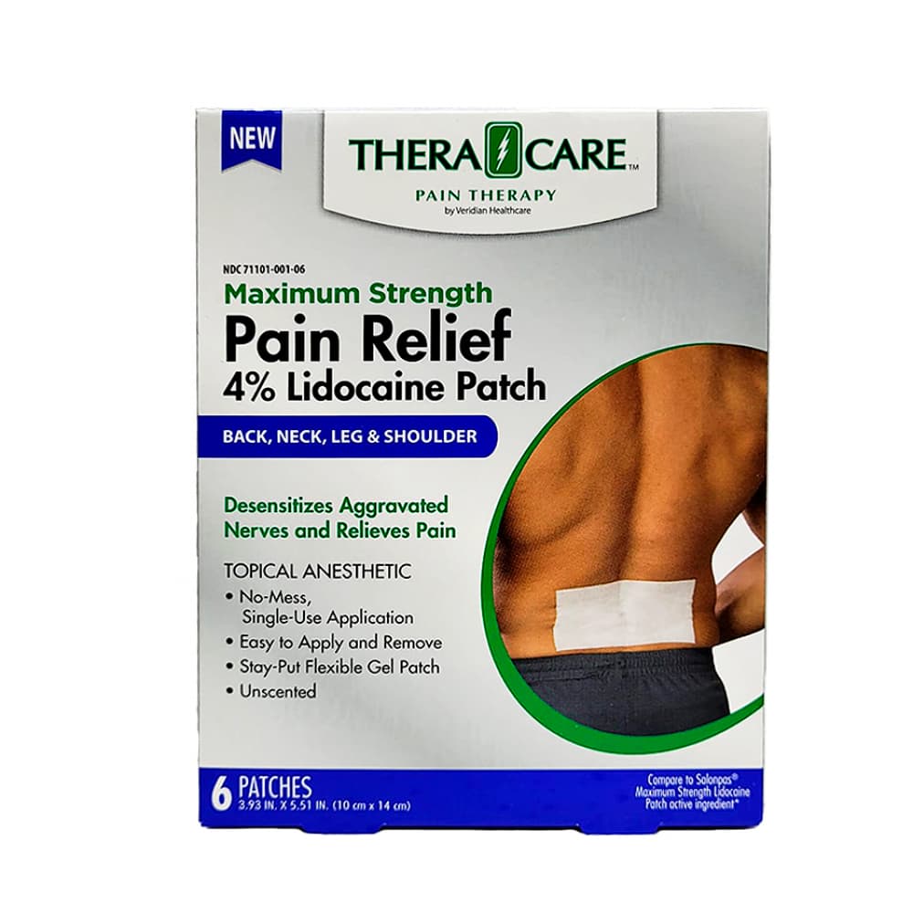 Parche analgésico de lidocaína 4 % 10 cm × 14 cm TheraCare (6 U) - Miniatura 5