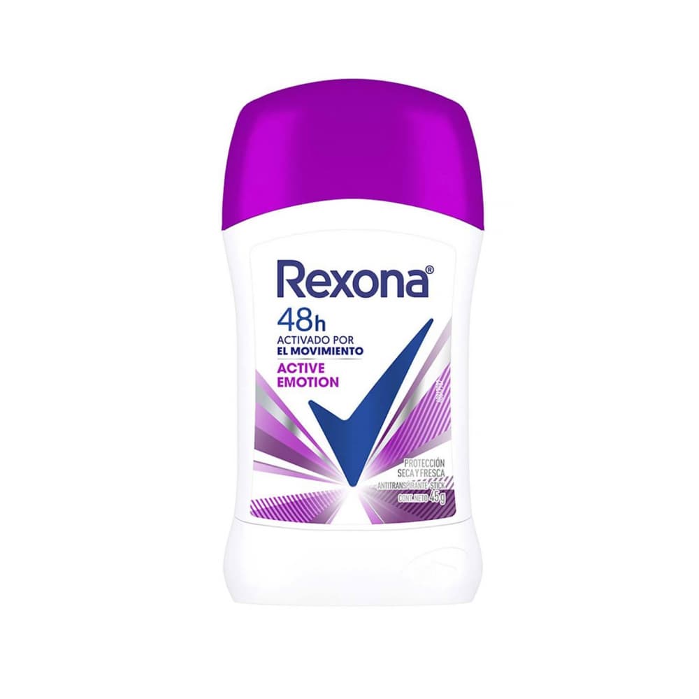 Desodorante antitranspirante en barra para mujer Active Emotion Rexona (45 g / 1.58 oz) - Imagen 1