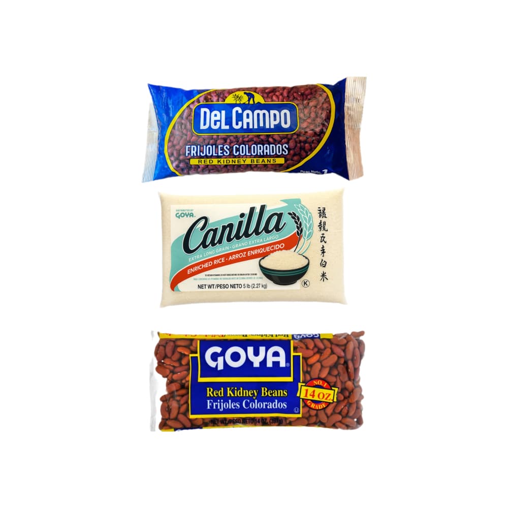 Arroz de grano extra largo Canilla Goya (2.27 kg / 5 lb) + Frijoles colorados Del Campo (454 g / 1 lb) + Frijoles colorados Goya (397 g / 14 oz) - Imagen 1