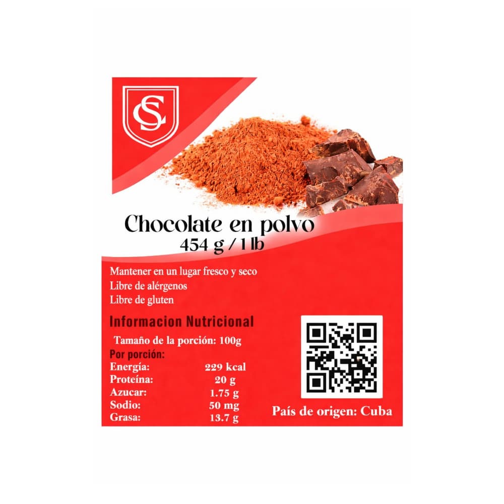 Chocolate en polvo Calderón (454 g / 1 lb) - Miniatura 3