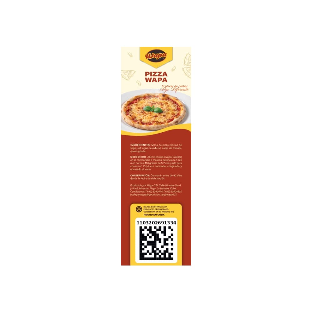 Pizza de 20 cm con queso congelada Wapa - Miniatura 2