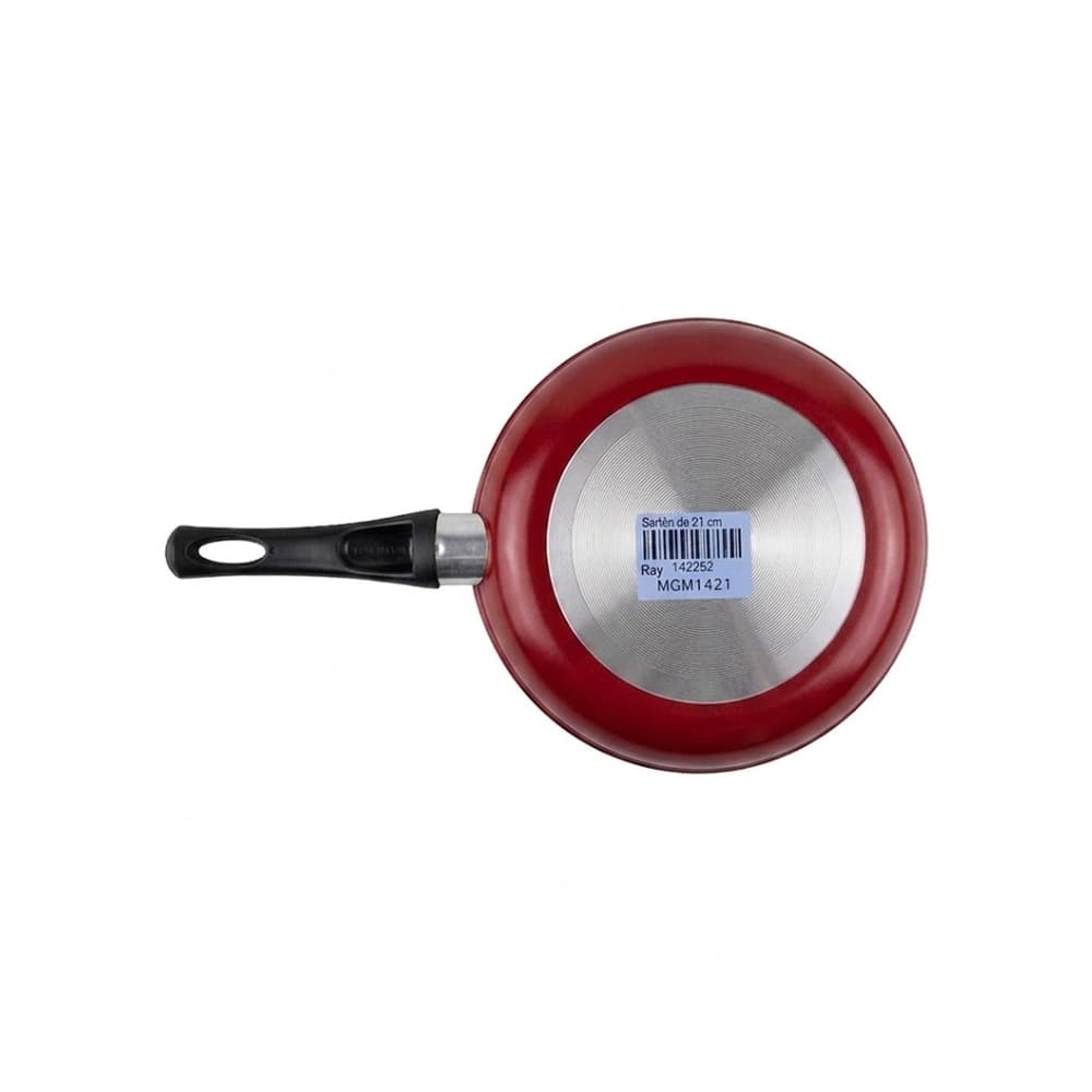 Sartén de 21 cm antiadherente esmaltado exterior rojo Ray - Miniatura 3
