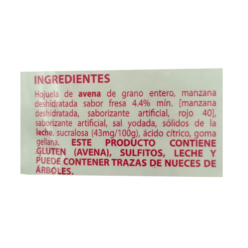 Avena integral instantánea sabor fresa con crema Granvita (35 g / 1.23 oz) - Miniatura 4