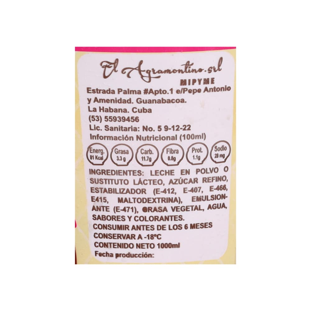 Helado sabor chocolate R&D (1 L) - Miniatura 3