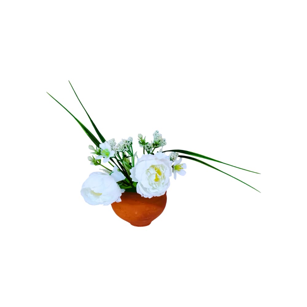 Arreglo floral artificial en maceta pequeña Torbex - Miniatura 4