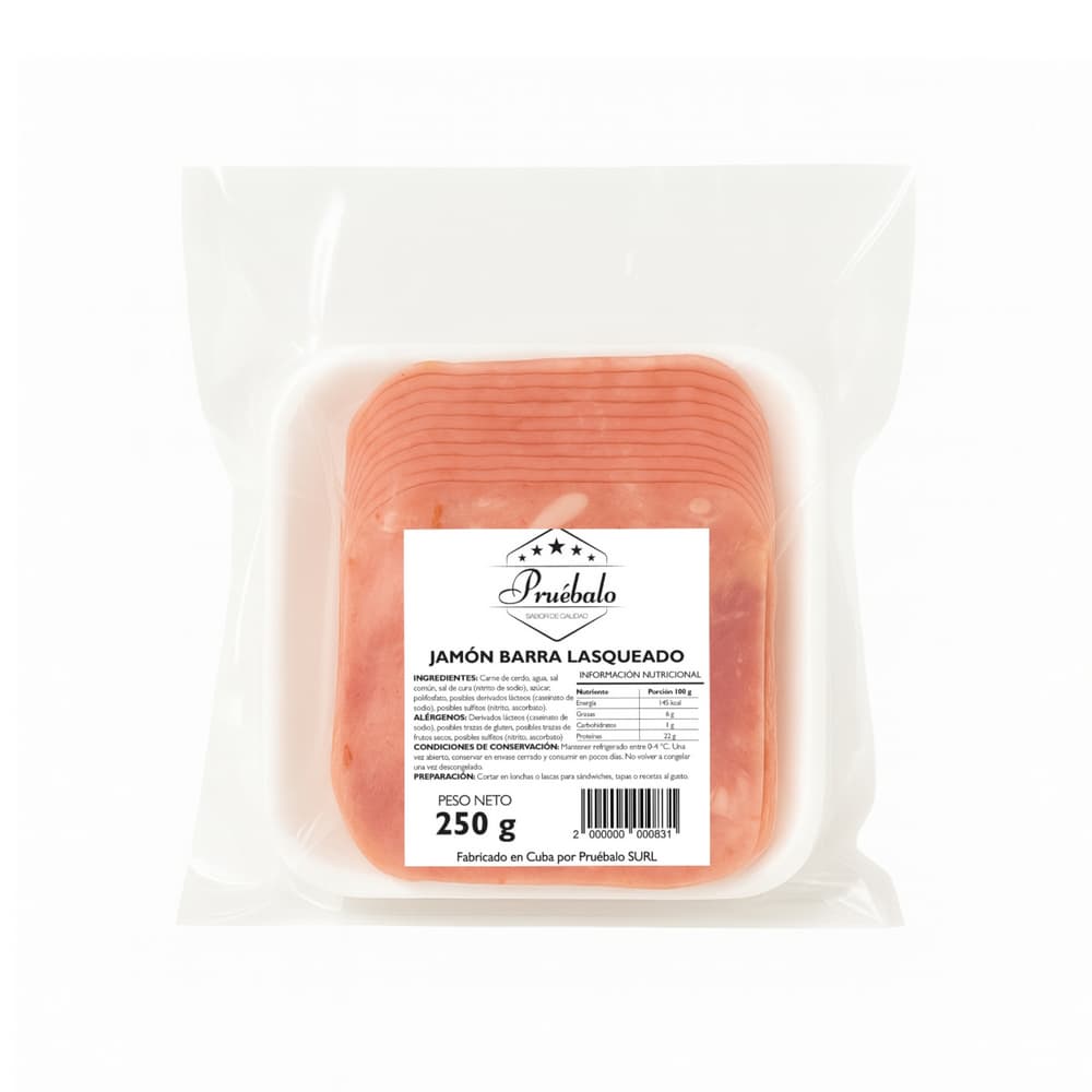 Jamón barra lasqueado Pruébalo (250 g / 8.8 oz) - Imagen 1