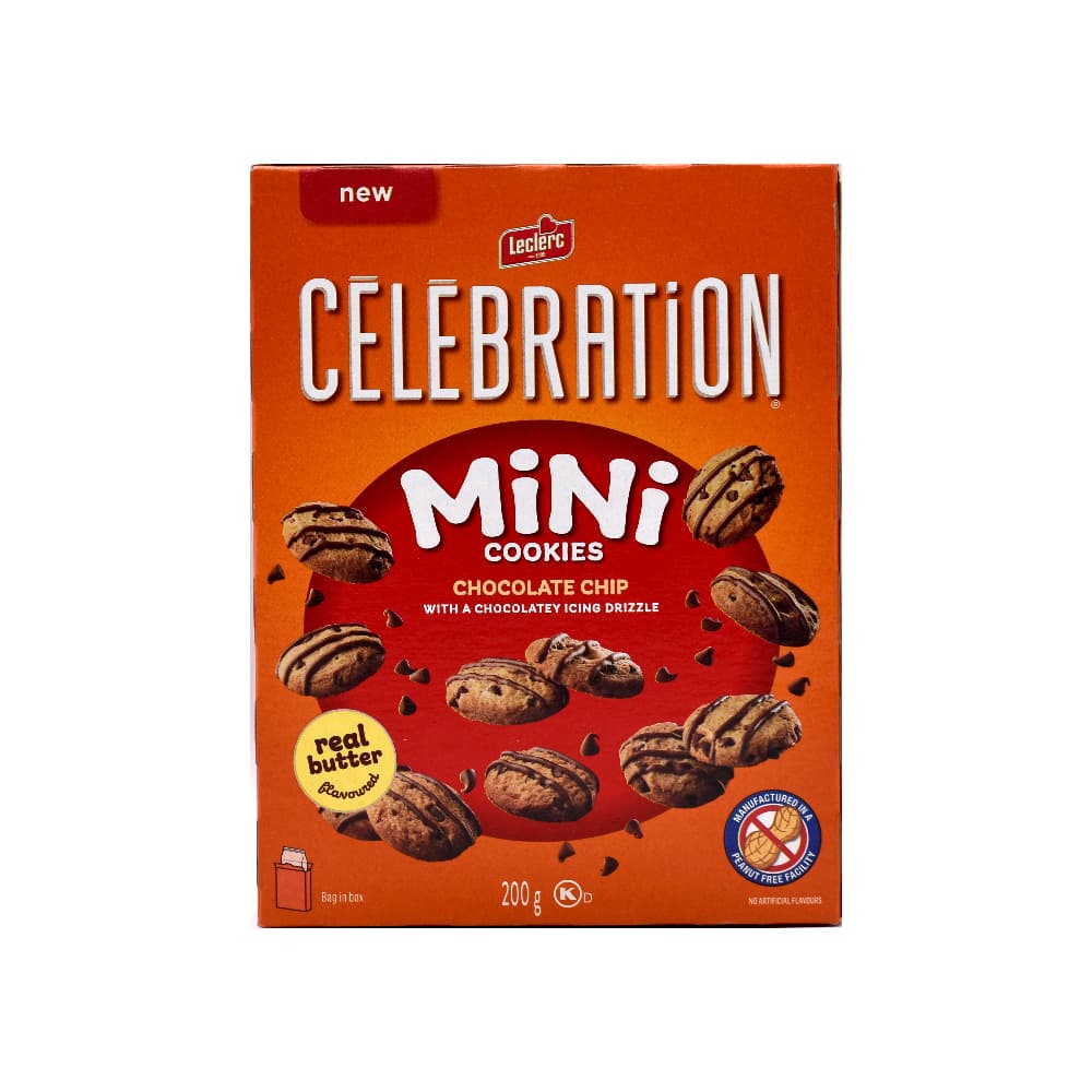 Mini galletas con chispas de chocolate Celebration Leclerc (200 g / 7.05 oz) - Imagen 1