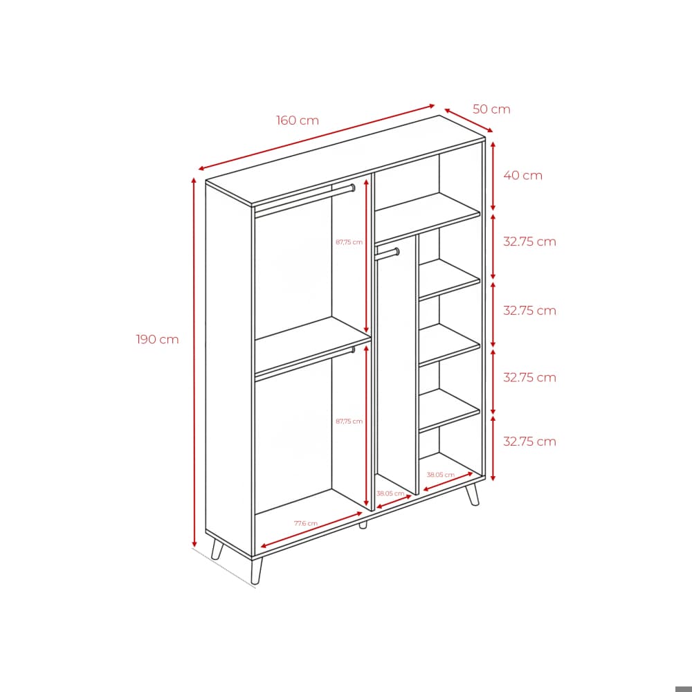 Armario ropero con puertas correderas Sail - Miniatura 4