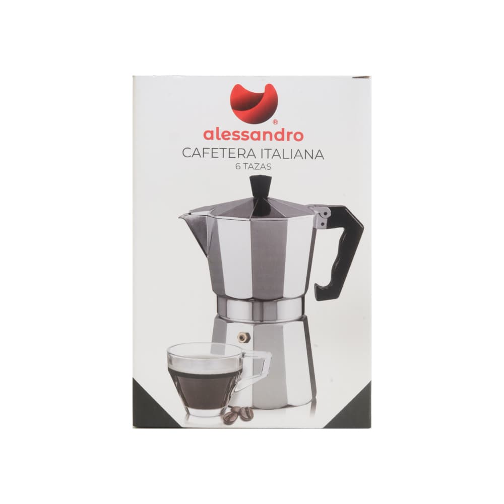 Cafetera italiana de aluminio de 6 tazas Alessandro - Miniatura 2