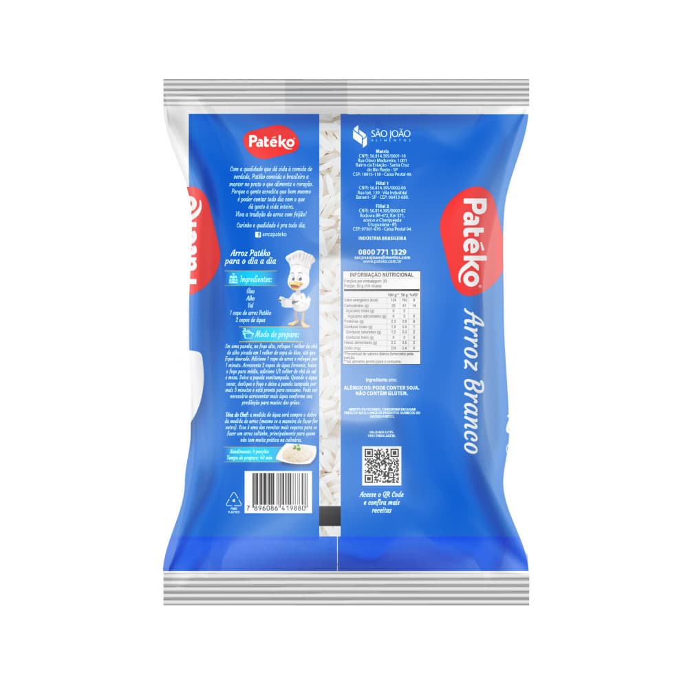 Arroz blanco de grano largo Patéko (1 kg / 2.2 lb) - Miniatura 2