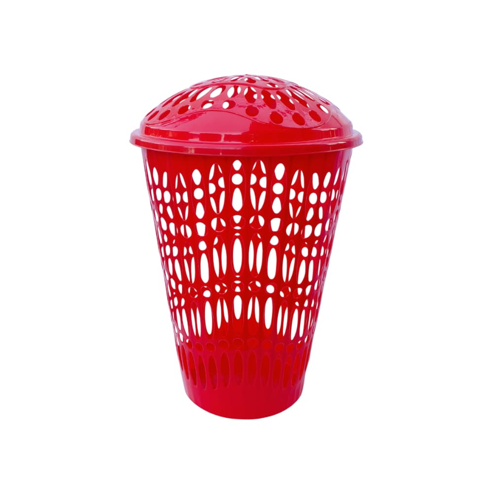 Cesto de plástico rojo para contener ropa Milano - Miniatura 3